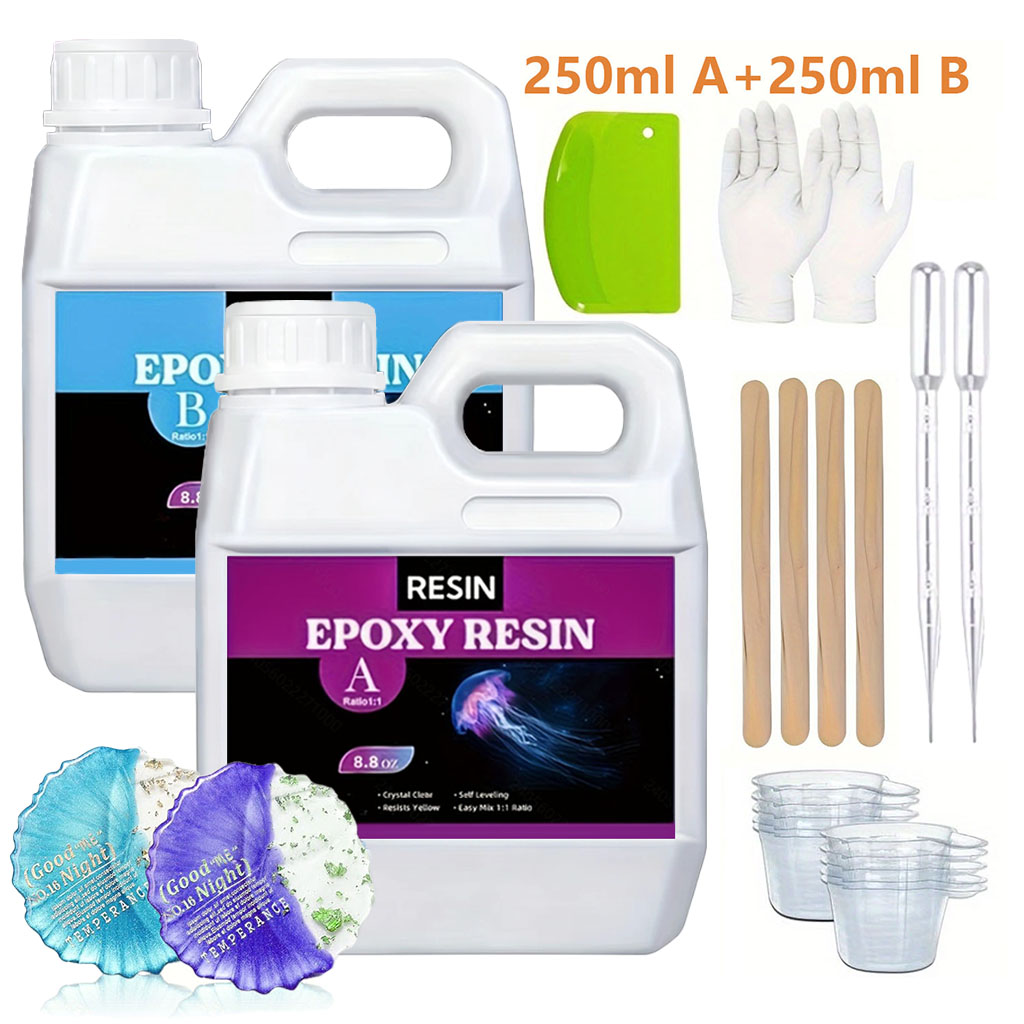 Resin Jewelry Kit - 125ml/250ml Crystal Clear Casting Resin Kit
