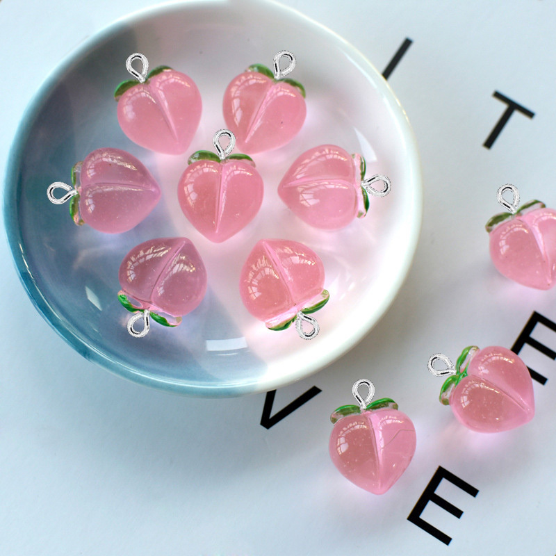 10Pcs New Transparent Peach Fl - огляд і ціна Resin Craft Projects