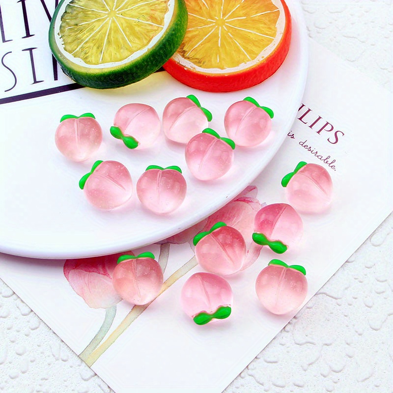 10Pcs New Transparent Peach Fl - огляд і ціна Resin Craft Projects