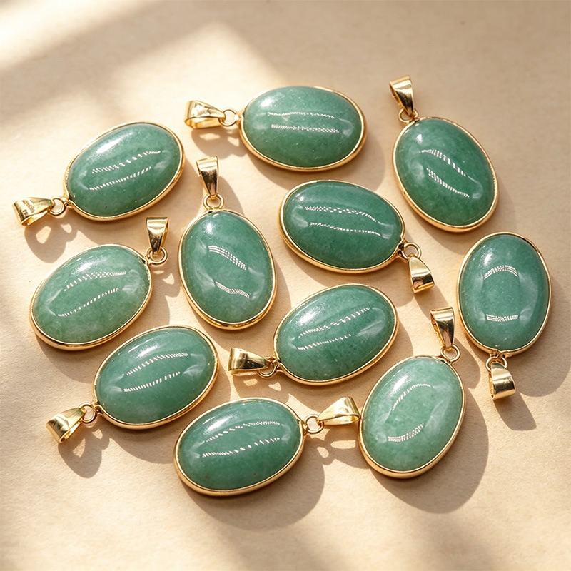 10pcs 19x26mm Oval Natural Sto - огляд і ціна Bezels Set Pendant