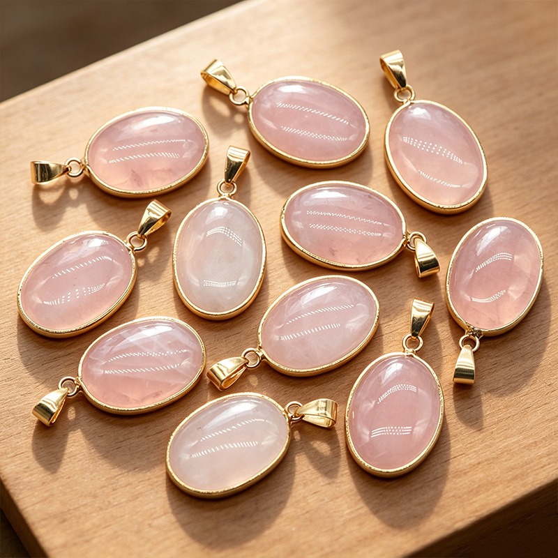 10pcs 19x26mm Oval Natural Sto - огляд і ціна Bezels Set Pendant