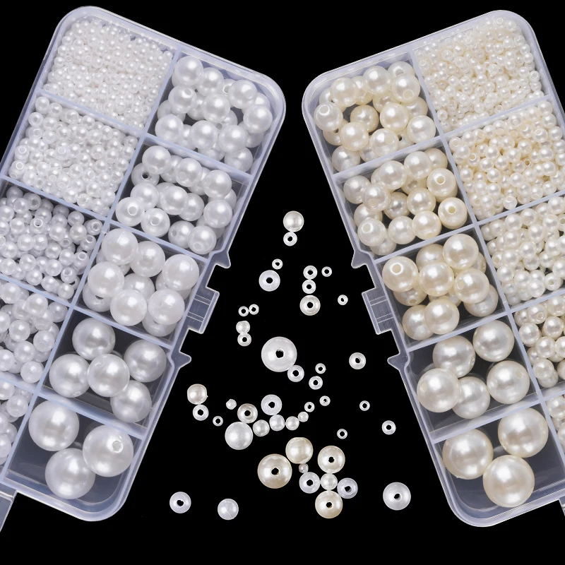 800pcs Artificial Faux Pearl R - огляд і ціна Resin Jewelry Kit