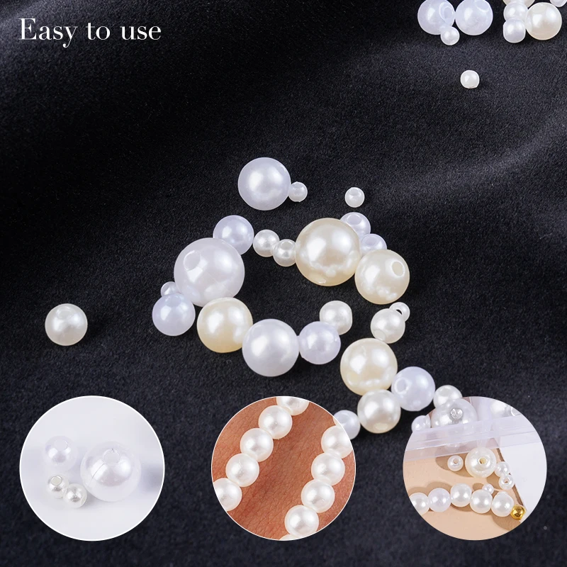 800pcs Artificial Faux Pearl R - огляд і ціна Resin Jewelry Kit