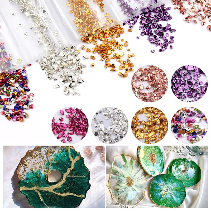 Epoxy Resin Colorful Metallic  - огляд і ціна Gold Foil Flakes