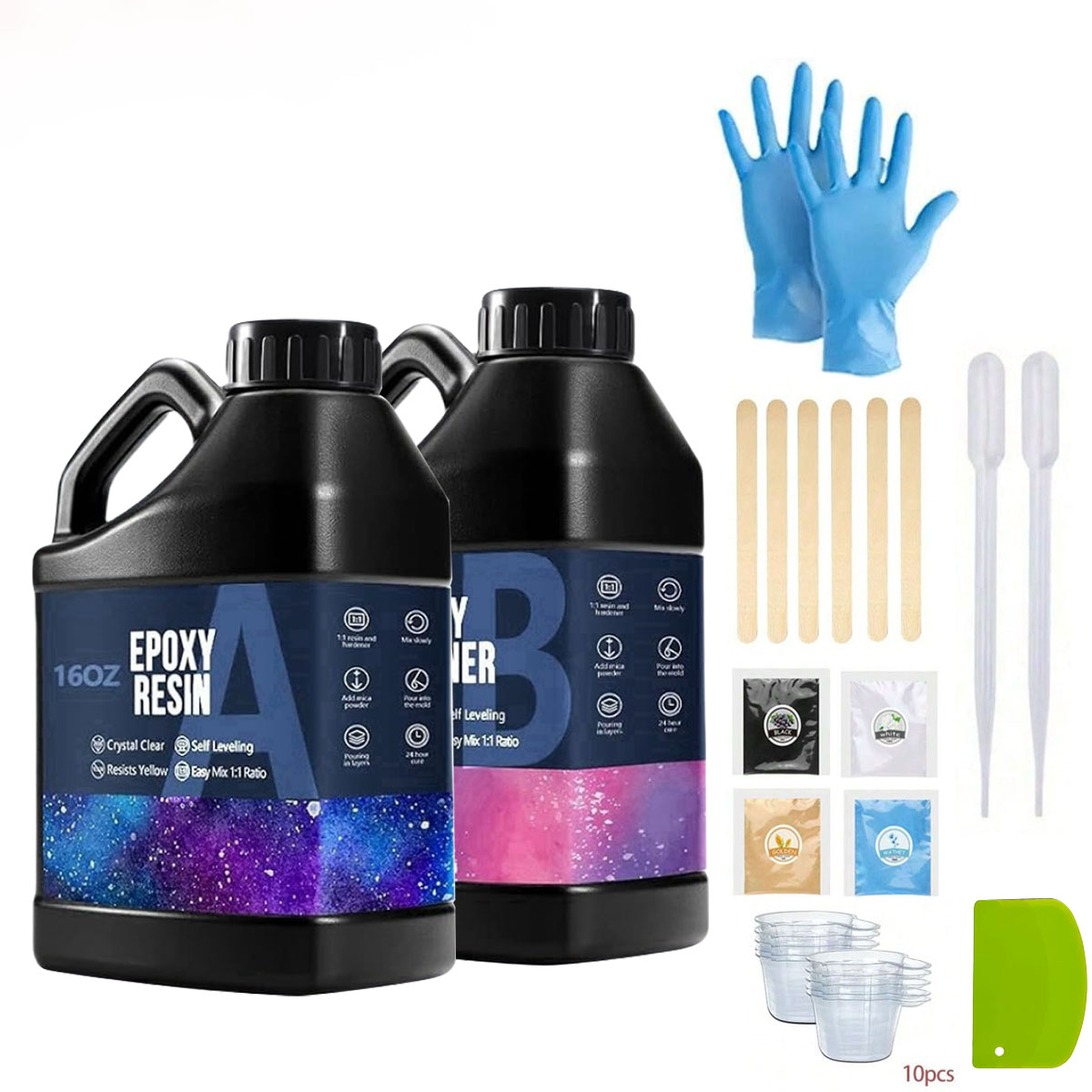 1000ml Crystal Clear Epoxy Res - огляд і ціна Resin Jewelry Kit